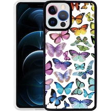 Apple Uyumlu iPhone 12 Pro M fit Desenli Kılıf butterfly No3 Butterfly