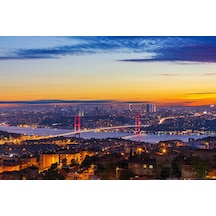 Gün Batımında İstanbul Boğazı Poster Duvar Kağıdı Renkli