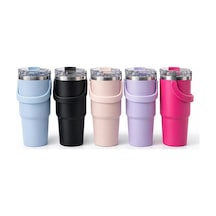 900 Ml Taşıma Kulplu Paslanmaz Çelik Termos Mug - Vakumlu Isı Yalıtımlı Bardak Arbltgsk0bh65sna86g Çok Renkli