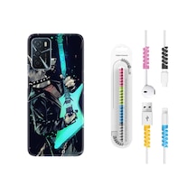 Oppo A16 Kılıf Kablo Koruyuculu Dog Guitar 1789