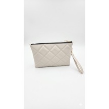 Estrella Paris Lavita Portföy & Clutch Çanta Çıkarılabilir Bileklik Askılı Krem 25 X 19 Cm