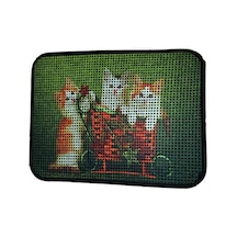 60 X 45 Cm Elekli Kedi Tuvalet Önü Paspası - Yavru Kediler 2li