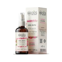 Kaoils Saf Gül Suyu - 100% Pure Rose Water 100 Ml - Doğal Gül Mayası Hidrolatı - Canlandırıcı Ve Nemlendirici Yüz Toniği Cam Şişe Ve Sprey