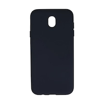 Samsung Uyumlu    Galaxy J7 Pro / J730 Kılıf Nano İçi Kadife Silikon - Lacivert Çok Renkli