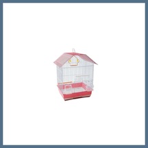 Buradabulabilirsin Çift Kapılı Kuş Kafesi Pembe 34,5x28x46 Cm Bbz