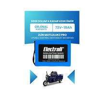 Zlin Mutluluk2 Pro Batarya Standart Kapasite Lifepo4 72v 18ah Elektrikli Motosiklet Bataryası