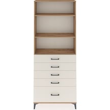 Arges Dolap 3 Raflı 5 Çekmeceli 88x30x221 Çam-aytaşı Çam