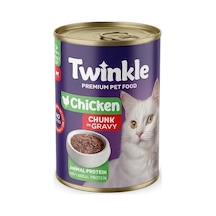 Twinkle Tavuk Parça Etli Yetişkin Kedi Maması Konserve 400 Gr 24'li Paket