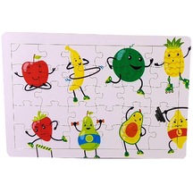 Woodylife Sporcu Meyveler 35 Parça Puzzle Yapboz Eğitici Çocuk Oy