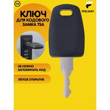 Feel Way Kodlu Kilitli Bavul Anahtarı, Teyp Çatalı, Tsa Onaylı Tekerlekli Bavul 248120682 Siyah