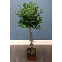 Yapay Çiçek Deposu Yapay Bodur Benjamin Ağacı 130 Cm Ficus Benjamina
