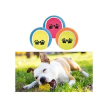Buffer® Desenli Tenis Topu Kedi Köpek Oyuncağı 3'lü Çok Renkli
