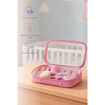 Babyjem Çantalı Bebek Bakım Bakım Seti 7 Parça Pembe
