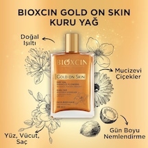 Gold On Skin Kuru Yağ Yasemin, Manolya, Hanımeli, Kalendula Ve Hindistan Cevizi Yağları İçeren Işıltı Veren Nemlendirici 100 Ml Tüm Cilt Tipleri İçin