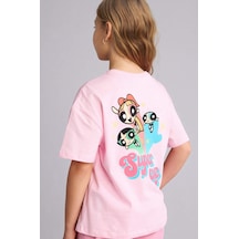 Defacto Powerpuff Gırls Oversıze Bisiklet Yaka Kısa Kollu Tişört Kız Çocuk G8308a826smpn693 Pembe-pn693