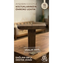 1. Sınıf Gürgen Ağacı Koyu Ceviz Mobilya Kanepe Koltuk Tv Ünitesi 15 Cm Ahşap Destek Ayağı