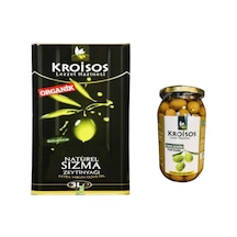 Kroisos Zeytinyağı Ve Yeşil Zeytin Sofra Paketi