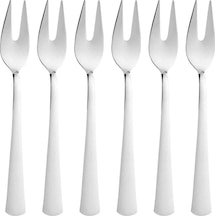 Limon Ve Fondü Çatalı Seti, Çelik, 11 Cm, Metalik, 6 Parça 4296