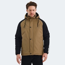 Slazenger HINOX Erkek Kapüşonlu Bej Mont & Kaban