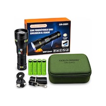 Or-g601 6000 Lümen Güçlü Lazer Led Powerbank Özellikli Şarjlı El Feneri Çok renkli