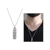 Nalı Şerif Işlemeli 925 Ayar Gümüş Cevşen Kolye (499798683)