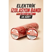 Elektrik İzolasyon Bandı Kırmızı - 19 Mm X 10 Yds - 10 Lu Paket