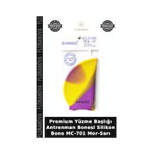 Premium Yüzme Başlığı Antrenman Bonesi Silikon Bone Mc-701 Mor-sarı