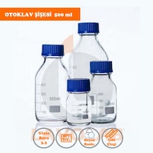 500 Ml Otoklav Cam Şişe - Vida Kapaklı