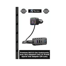 Premium Bcc13 Çok Fonksiyonlu Araç Şarj Adaptörü 5v3.1v Pratik Aparat Usb Adaptör Çift Çıkış