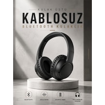 Kulak Üstü Kablosuz Bluetooth Kulaklık Yüksek Ses Kaliteli Anc Özelliği -