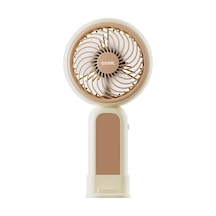 Asonic Afn21 Krem 250mah Dahili Pil Elde Taşınabilir Masaüstü Usb Fan Şarjlı Type-c Şarj 1 Adet