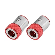 2 Adet Uç Mıknatıs Halkası Manyetik Vida Halka Tutucu 1/4 İnç Altıgen Şaft Tornavida Uçları İçin 0.35 CM
