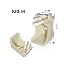 Perdemix Dekoratif Ray Montaj Aparatı Kısa Ayak 3 CM 6 Adet Krem