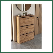 Bezos Düşer Kapaklı Ayakkabılık Kahverengi 74 Cm Bzs01