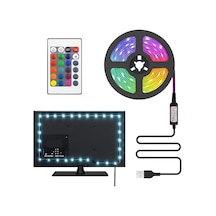 Tv Ve Pc Arkası Rgb Şerit Led Işık Seti - 3 Metre, Usb Girişli, Kumandalı, 352 Renk Seçeneği, I Standart