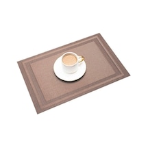 Kahve 1/4/6/10 Adet Modern Zarif Pvc Placemat Yemek Masası Mat Cafe Kaymaz Sıcak Placemats Kase Ped Bardak Mat Masa Bardak 6 Kahverengi