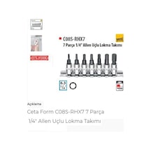 Ceta Form C08s-rhx7 1/4" Allen Uçlu Lokma Takımı 7 Parça