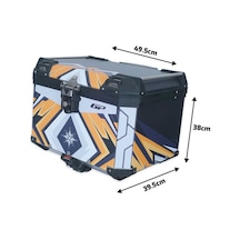 GP Kompozit DSN07 Universal 57 lt Desenli Alüminyum Motosiklet Çantası