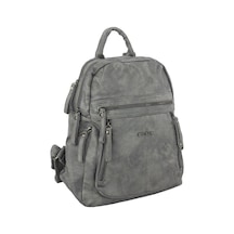 Bolsas Yıkama Deri Kadın Sırt Çanta Gri 1042 Gri