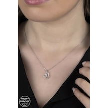 Union Swarovski Zirconia Kadın Melek Gümüş Kolye (550094479)