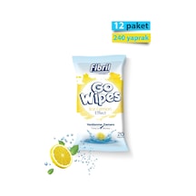Fibril Go Wipes Ice Lemon Islak Mendil 20'li x 12 Paket 240 Yaprak