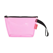 Baghashtag Pembe Şeffaf Üçgen Form Makyaj Çantası