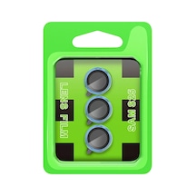 Newface Samsung Galaxy S25 Raze Metal Kamera Lens - Mavi