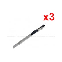 Metal Dar Maket Bıçağı İnce Falçata 9mm 3 Adet