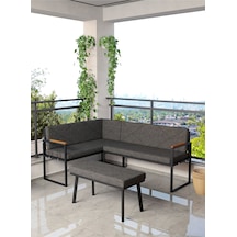 Mygusi Src Balkon, Bahçe, Cafe, Köşe Takimi Antrasit