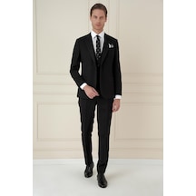 Efor Tk 908 Slim Fit Siyah Spor Takım Elbise Siyah