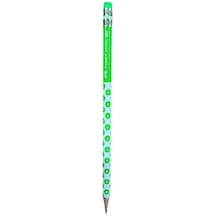 Faber Castell Çiçekli Silgili Kurşun Kalem-yeşil Çok Renkli