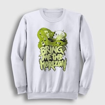 Presmono Unisex Green Bring Me The Horizon Sweatshirt Beyaz