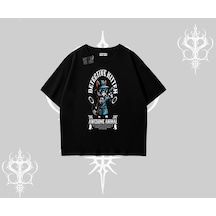 Tarzsokak Detective Kitten Kedi Baskılı Oversize Tshirt Siyah