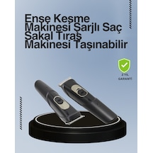Kablosuz, Paslanmaz Çelik Bıçaklı Profesyonel Saç Ve Sakal Tıraş Makinesi Sessiz, Güçlü Ve Ergonomik - Lisinya